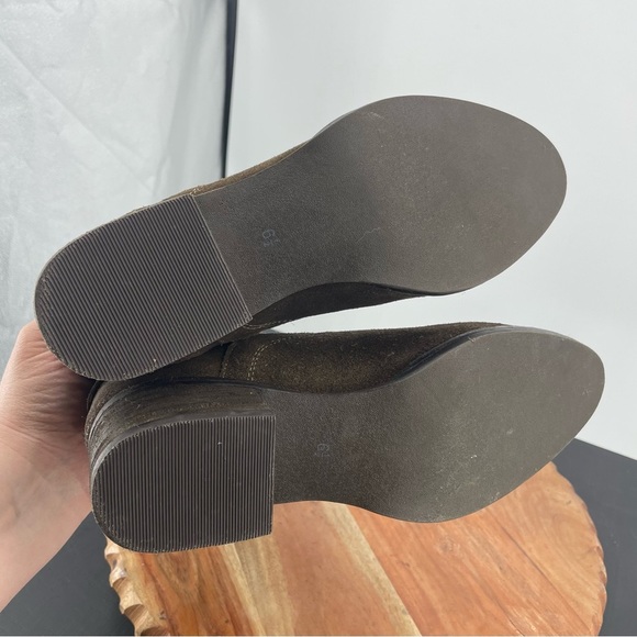 Naughty Monkey Western Laser Cut Buckle Ankle Boot, brown suede 6.5 - Picture 5 of 8